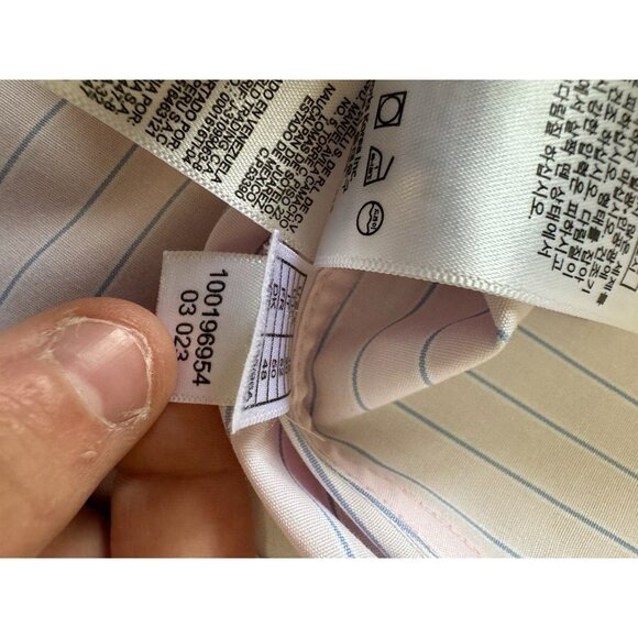 Brooks Brothers‎ Pin Striped Fitted Sleeveless Top Size 16 No Iron Stretch NWT - Picture 15 of 16